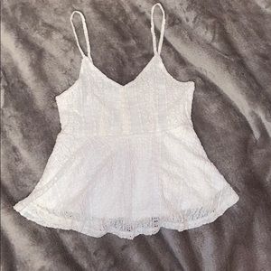 Garage White lace Spaghetti Strap Top